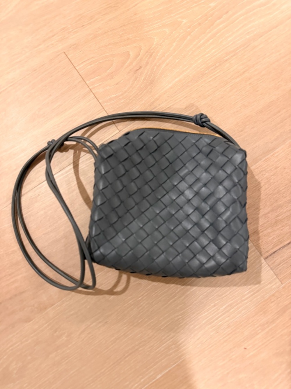 Bottega Veneta Intrecciato Crossbody in Charcoal